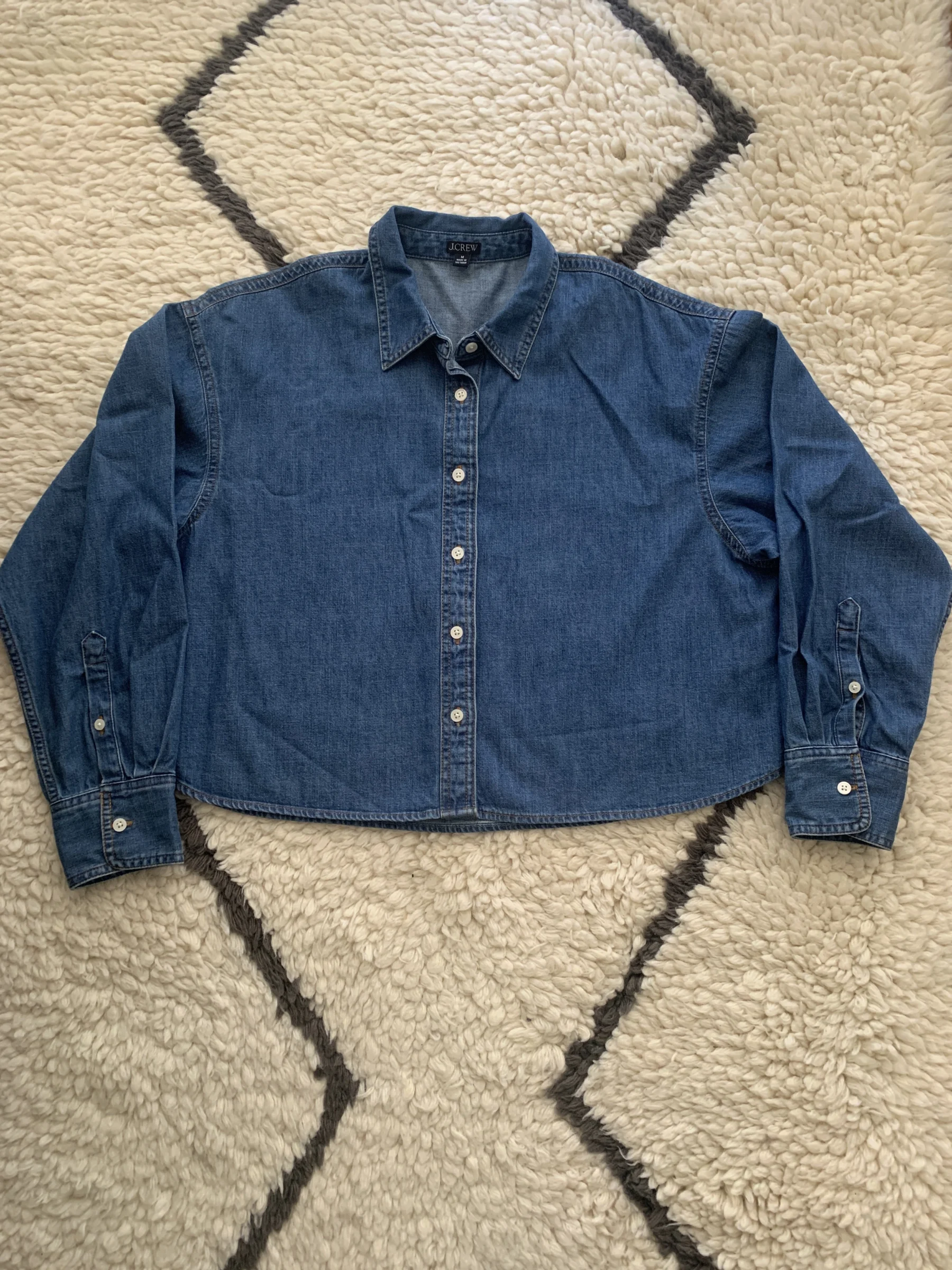 J.Crew cropped denim shirt JCrew seconde main