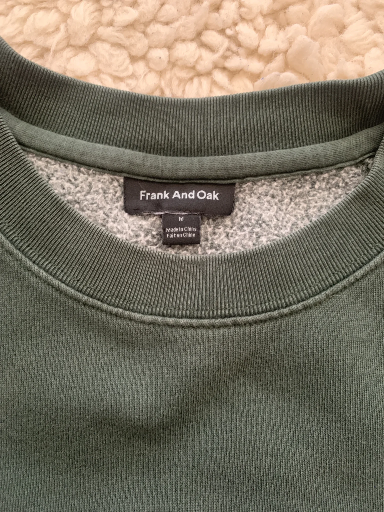Image for Frank And Oak forest green fleece