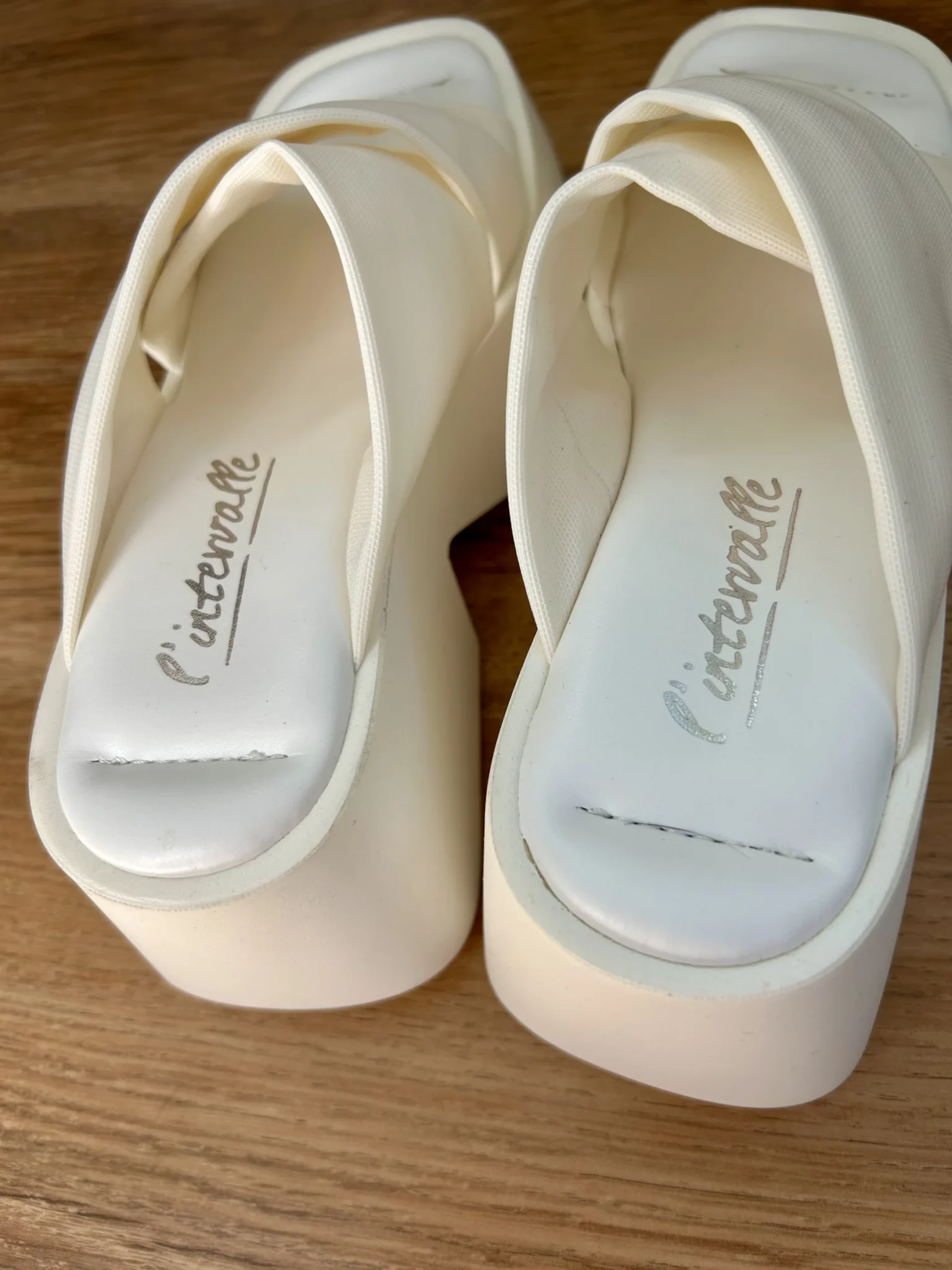 Image for White platform sandals