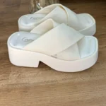 Thumbnail for White platform sandals