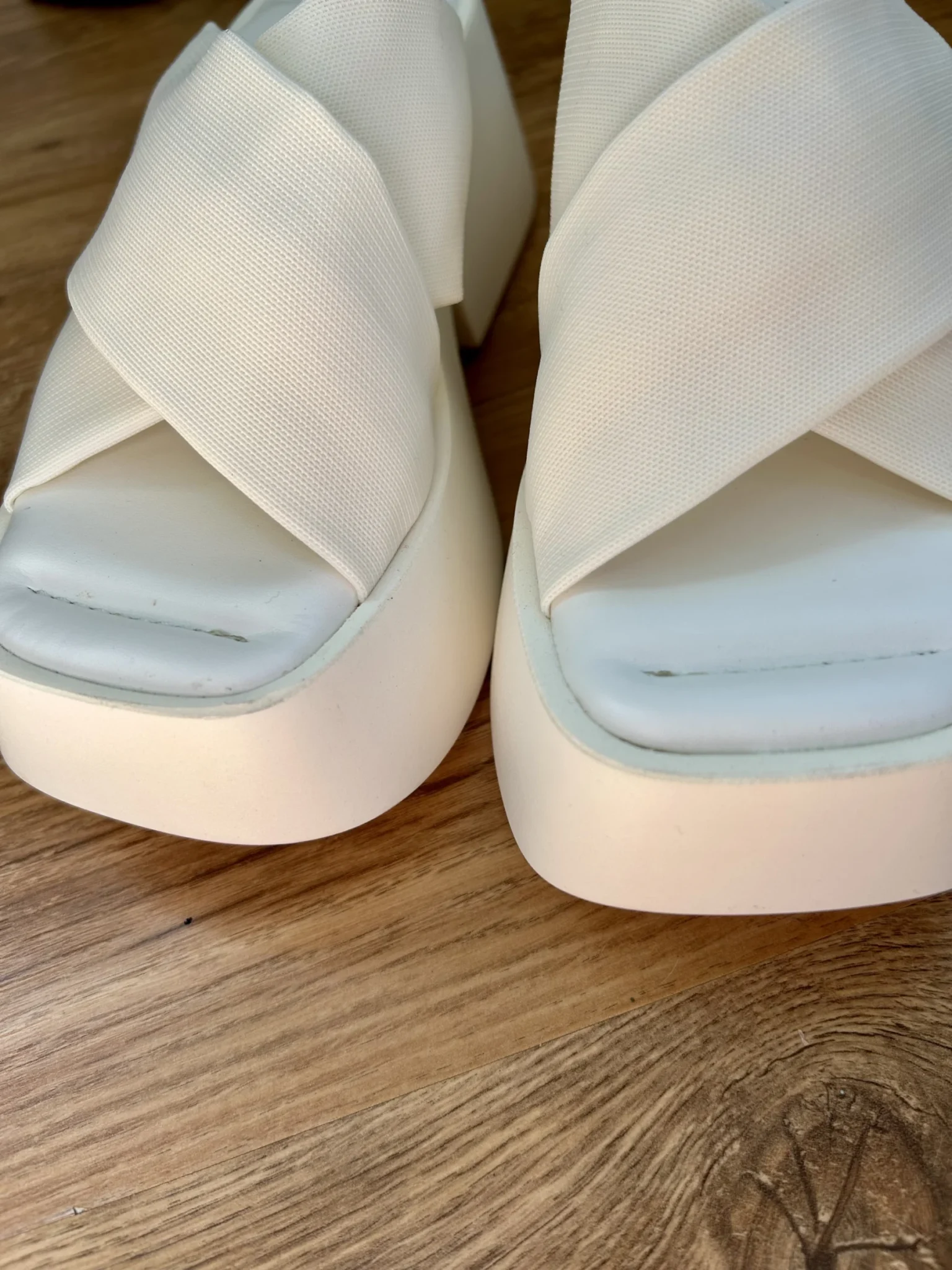 Image for White platform sandals