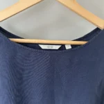Thumbnail for Navy blue linen-blend camisole - Small