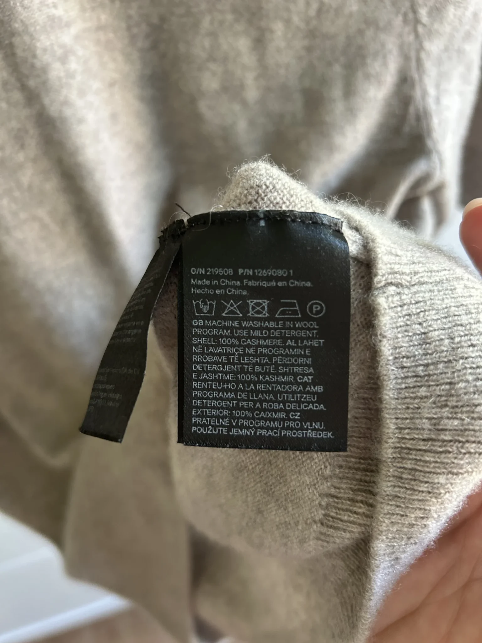 Image for 100% cashmere jumper – Short sleeves – Small