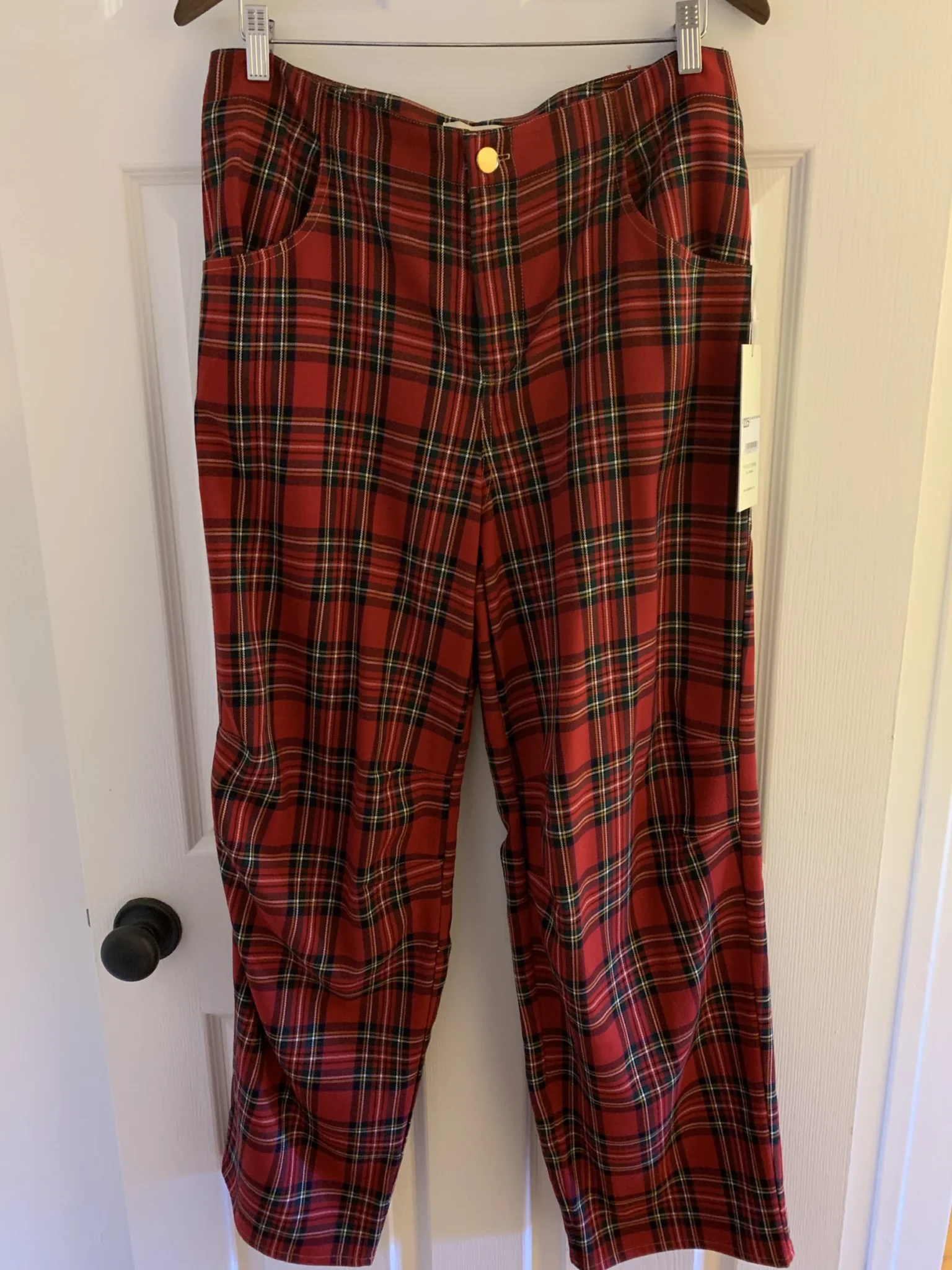 Featured image for Sam red checked trousers