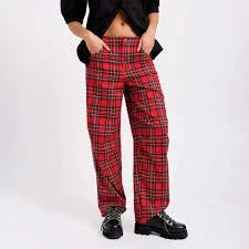 Image for Sam red checked trousers