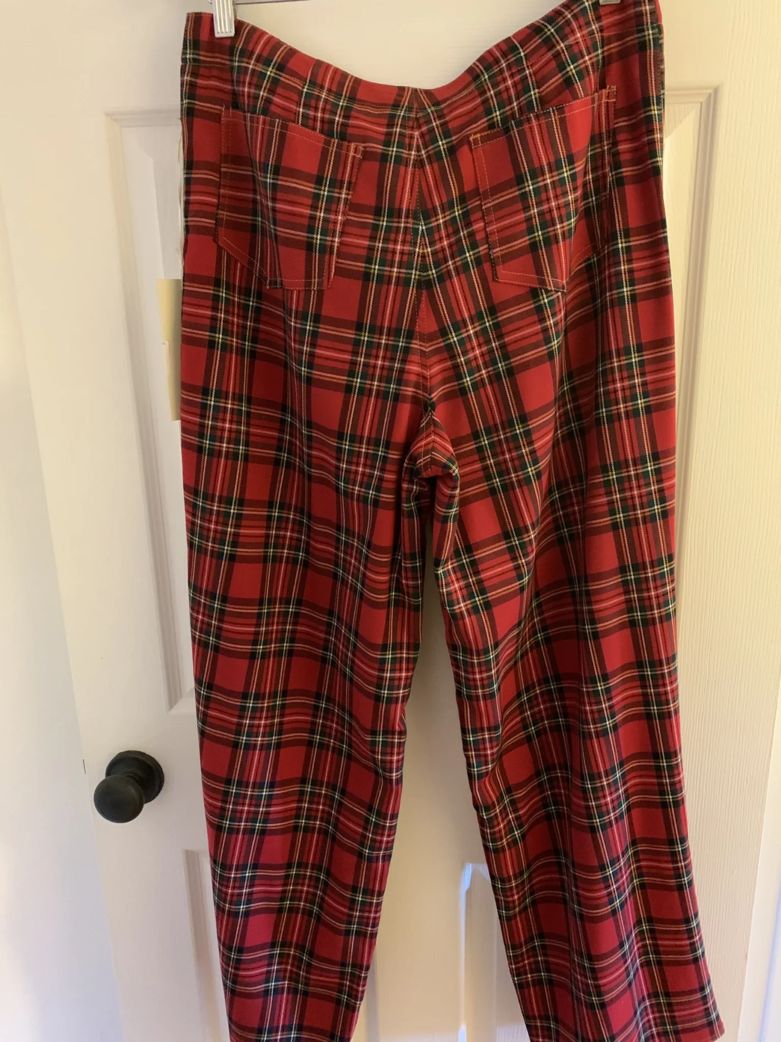 Image for Sam red checked trousers