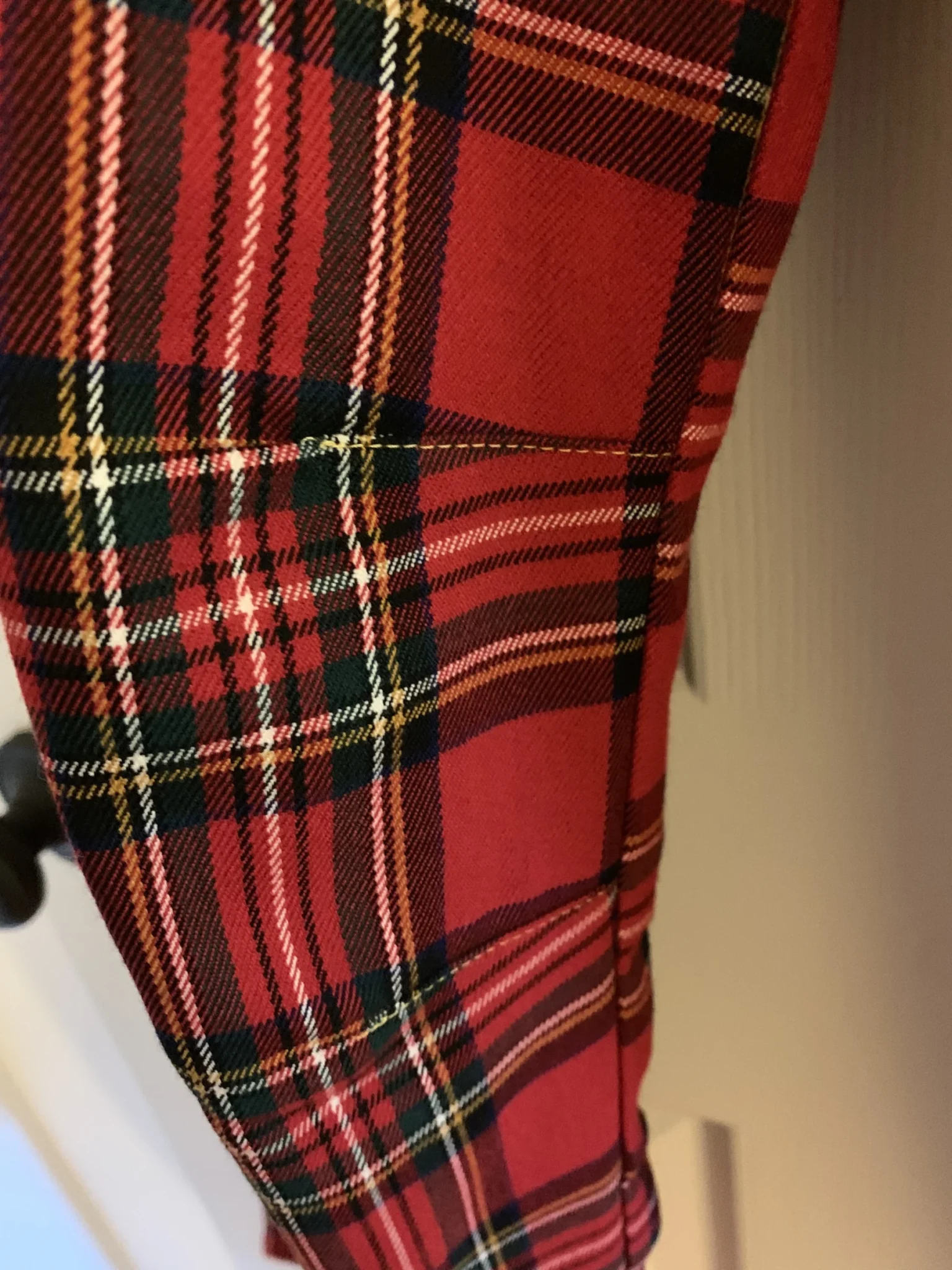 Image for Sam red checked trousers
