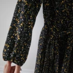 Thumbnail for Floral dress with puffed sleeves