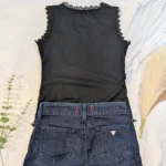 Thumbnail for Outfit – Size M – GUESS Sarah Fit 27 jeans + black lace camisole