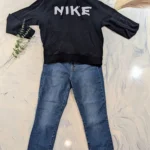 Thumbnail for Complete Outfit M – Black NIKE Hoodie with White Logo + GAP True Skinny Jeans, size 30