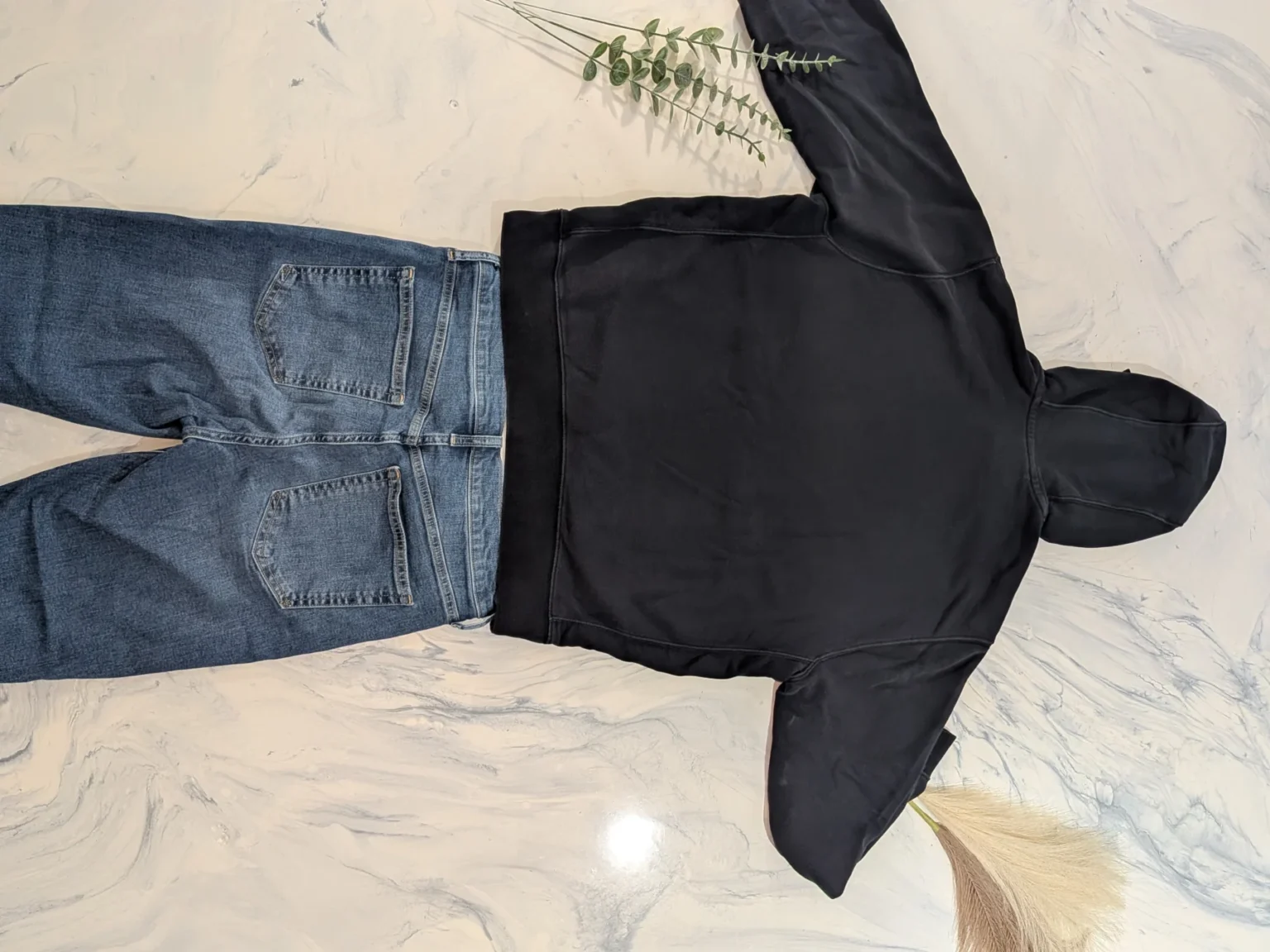 Image for Complete Outfit M – Black NIKE Hoodie with White Logo + GAP True Skinny Jeans, size 30