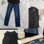 Featured thumbnail for Chic Outfit M / 28 – LEVI’S 724 High-Rise Straight Jeans + Black Lace Top