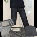 Featured thumbnail for Outfit M / 31 – AC/DC ‘Back in Black’ T-shirt + ZARA black faded jeans
