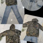 Featured thumbnail for Set /  - REALTREE Camo Khaki hoodie (L) + (3) CELLO Baggy Carpenter jeans