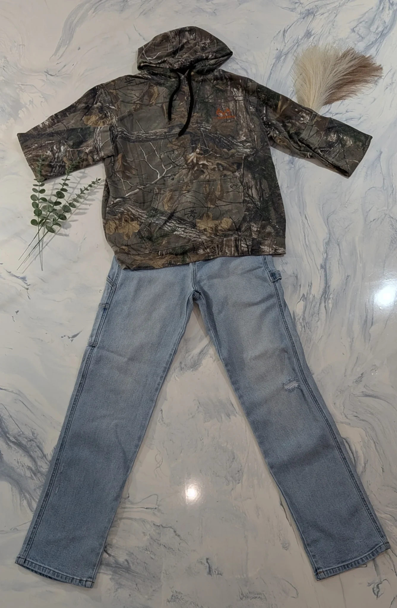 Image for Set /  - REALTREE Camo Khaki hoodie (L) + (3) CELLO Baggy Carpenter jeans