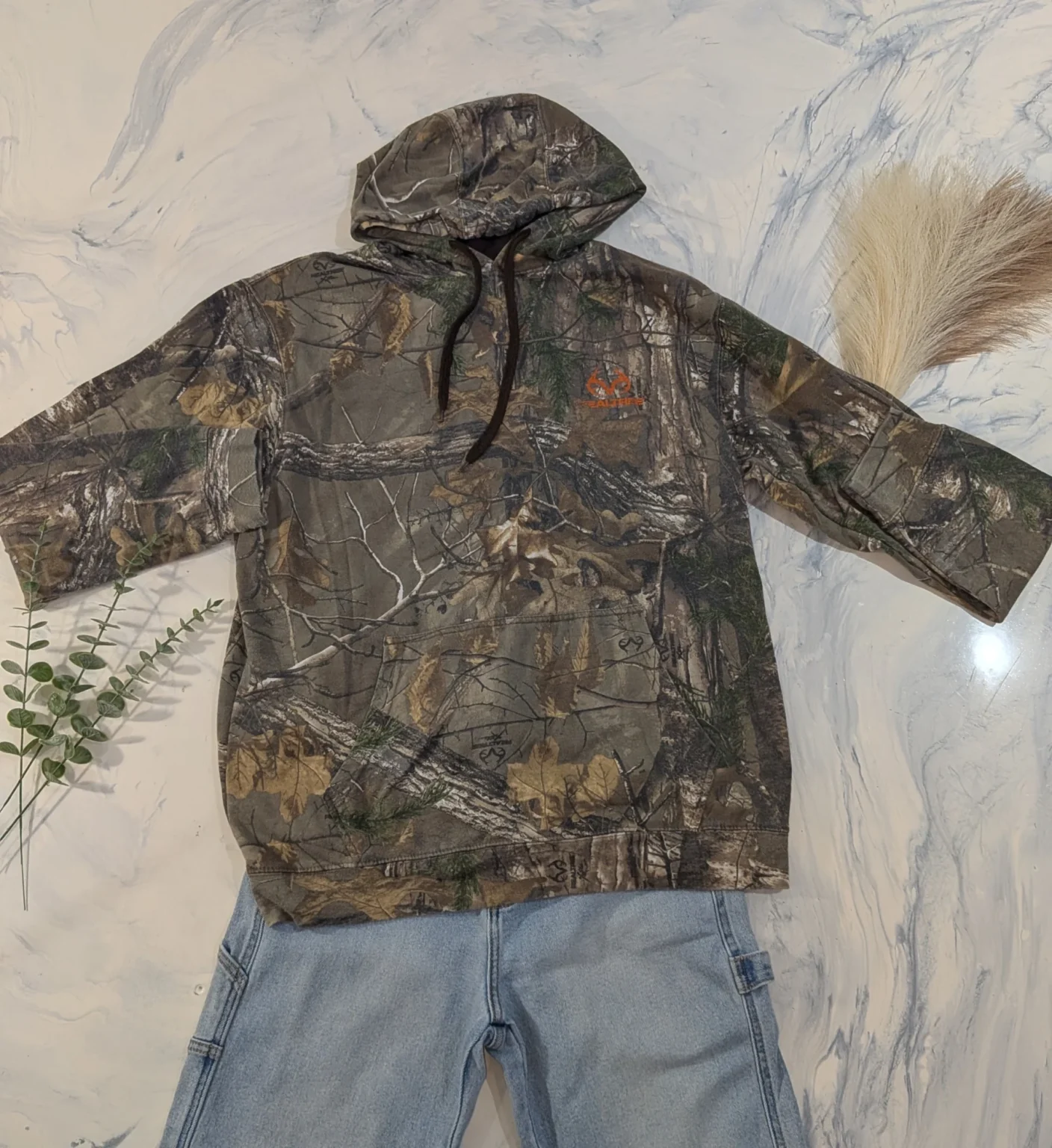 Image for Set /  - REALTREE Camo Khaki hoodie (L) + (3) CELLO Baggy Carpenter jeans