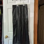 Featured thumbnail for Estee Brown faux leather high-waisted cargo trousers, size Small