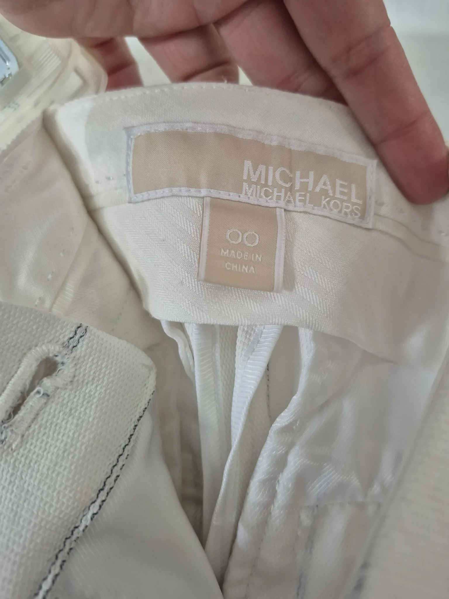 Image for White Michael Kors trousers, size 00