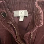 Thumbnail for Tristan – burgundy velvet-effect trousers