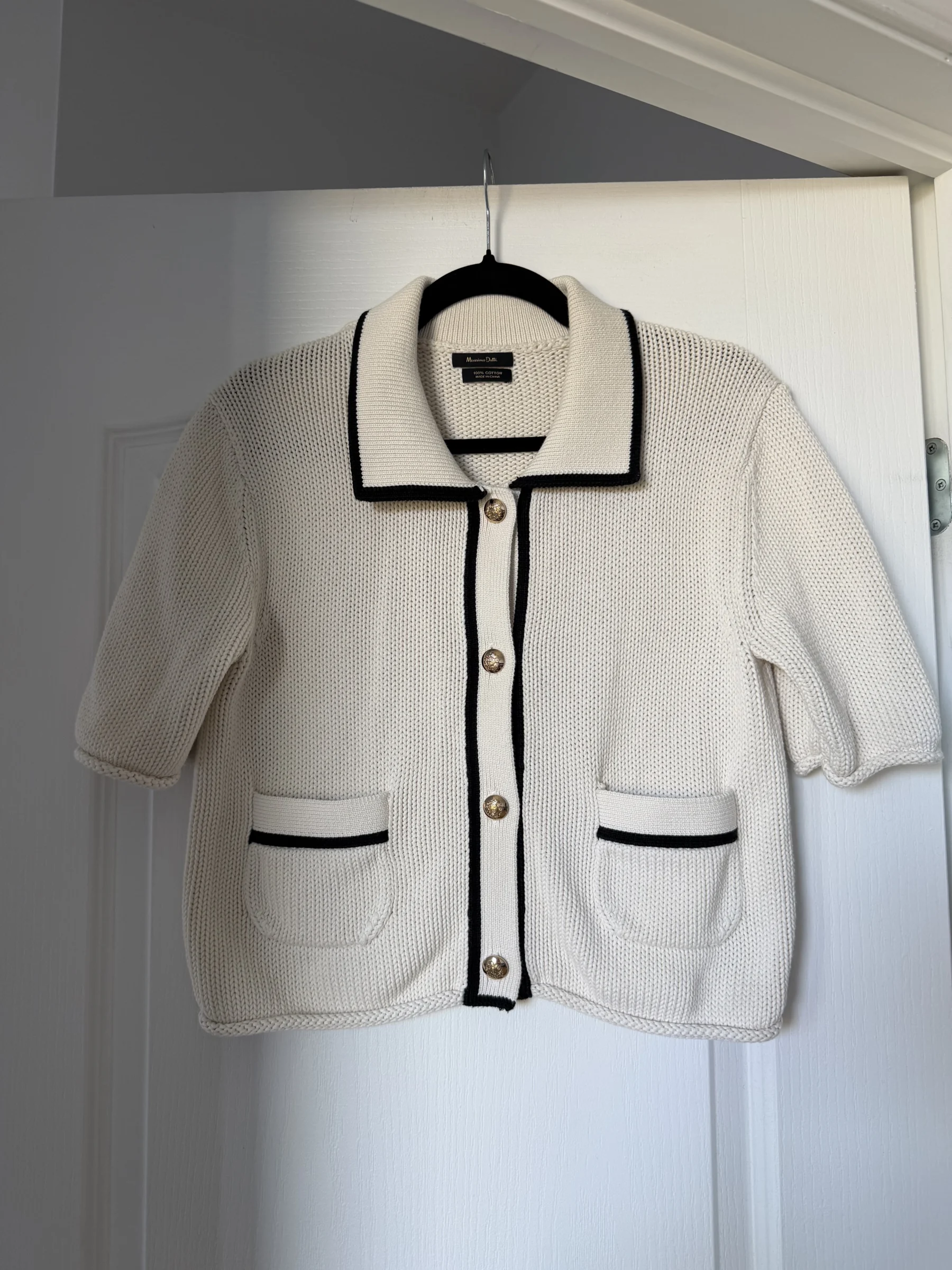 Massimo Dutti jumper, size S, beige and black Massimo Dutti seconde main