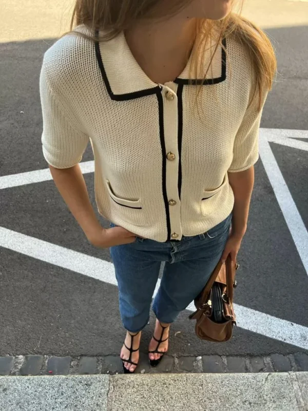 Image for Massimo Dutti jumper, size S, beige and black