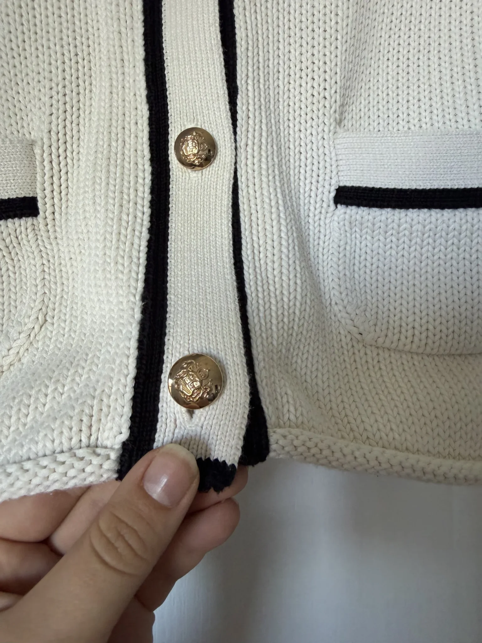 Image for Massimo Dutti jumper, size S, beige and black