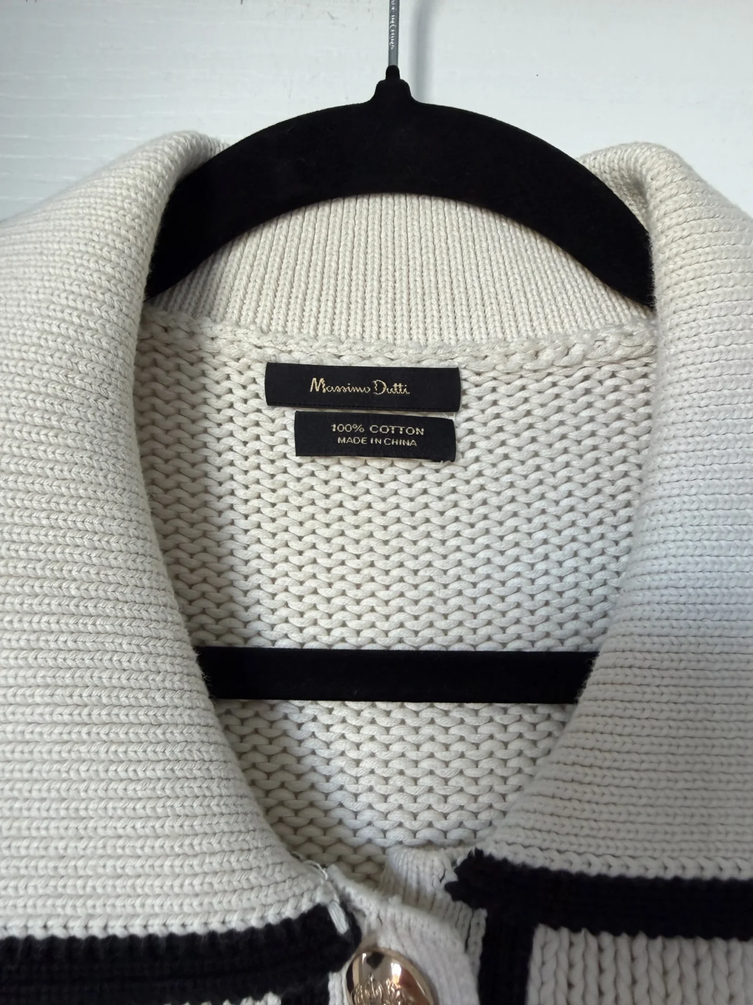 Image for Massimo Dutti jumper, size S, beige and black