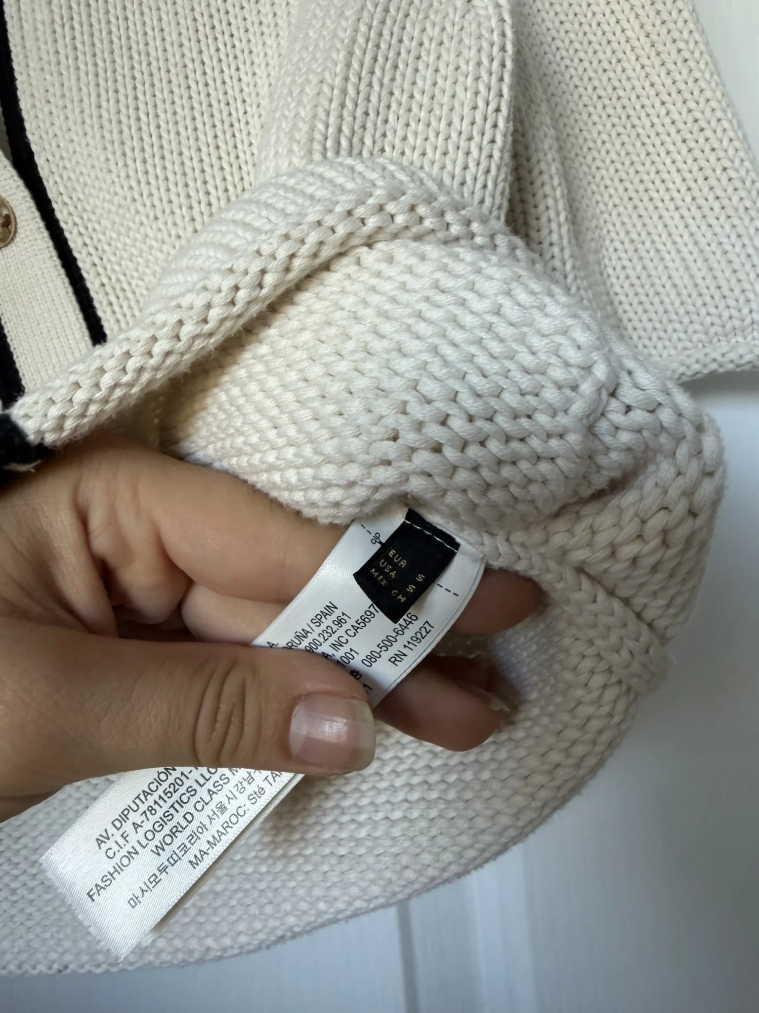 Image for Massimo Dutti jumper, size S, beige and black