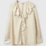 Featured thumbnail for COS blouse, size 10, beige with ruffles