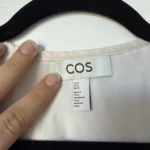 Thumbnail for COS blouse, size 10, beige with ruffles