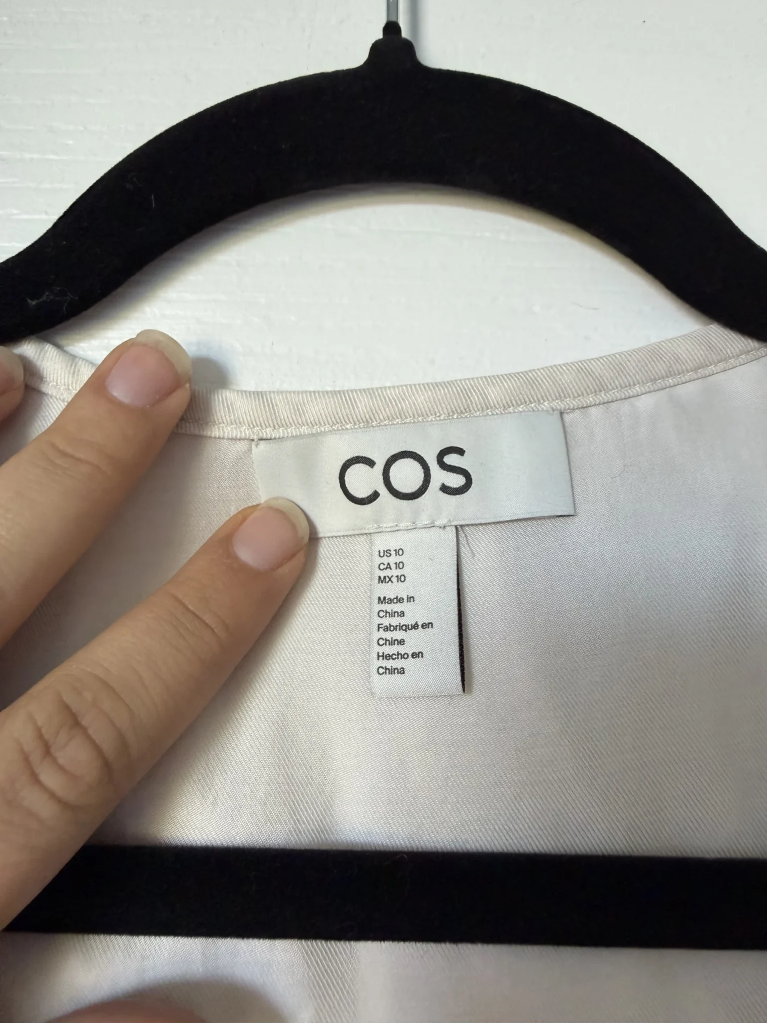 Image for COS blouse, size 10, beige with ruffles