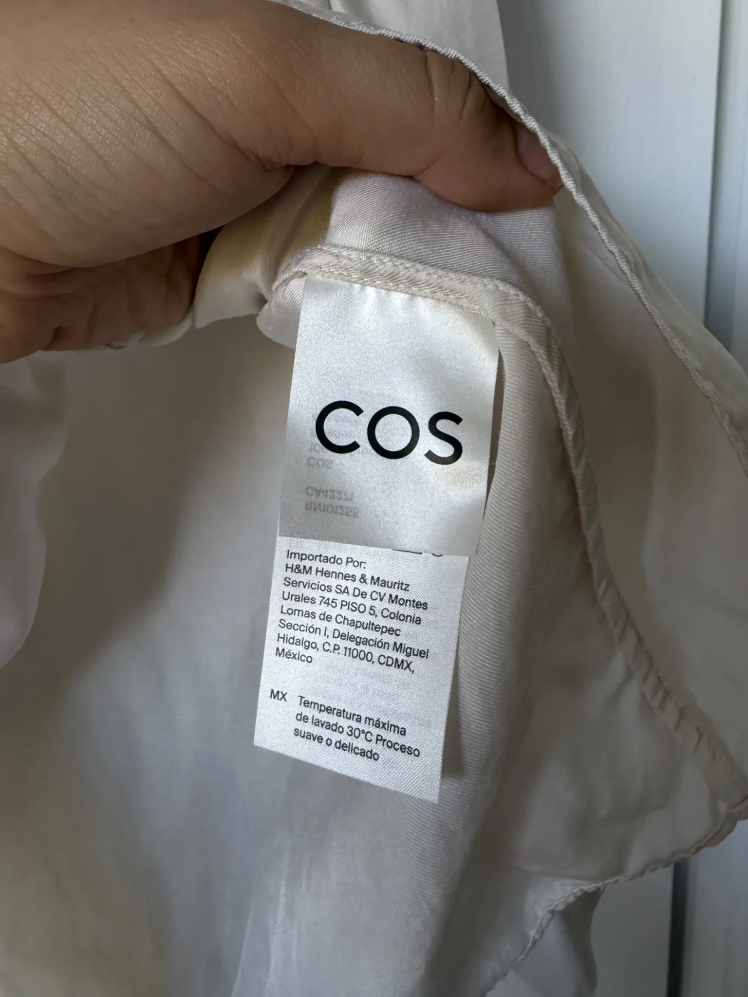 Image for COS blouse, size 10, beige with ruffles