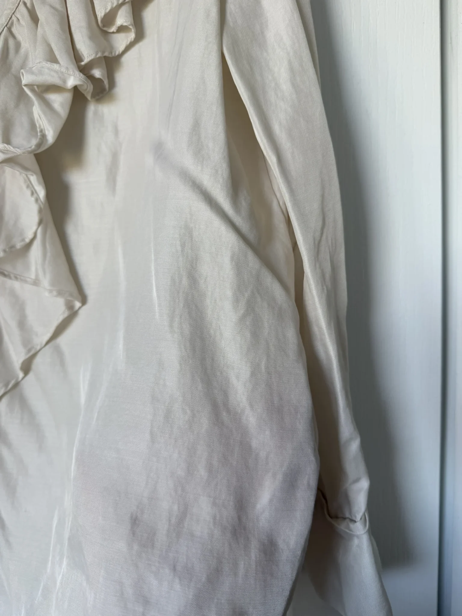Image for COS blouse, size 10, beige with ruffles