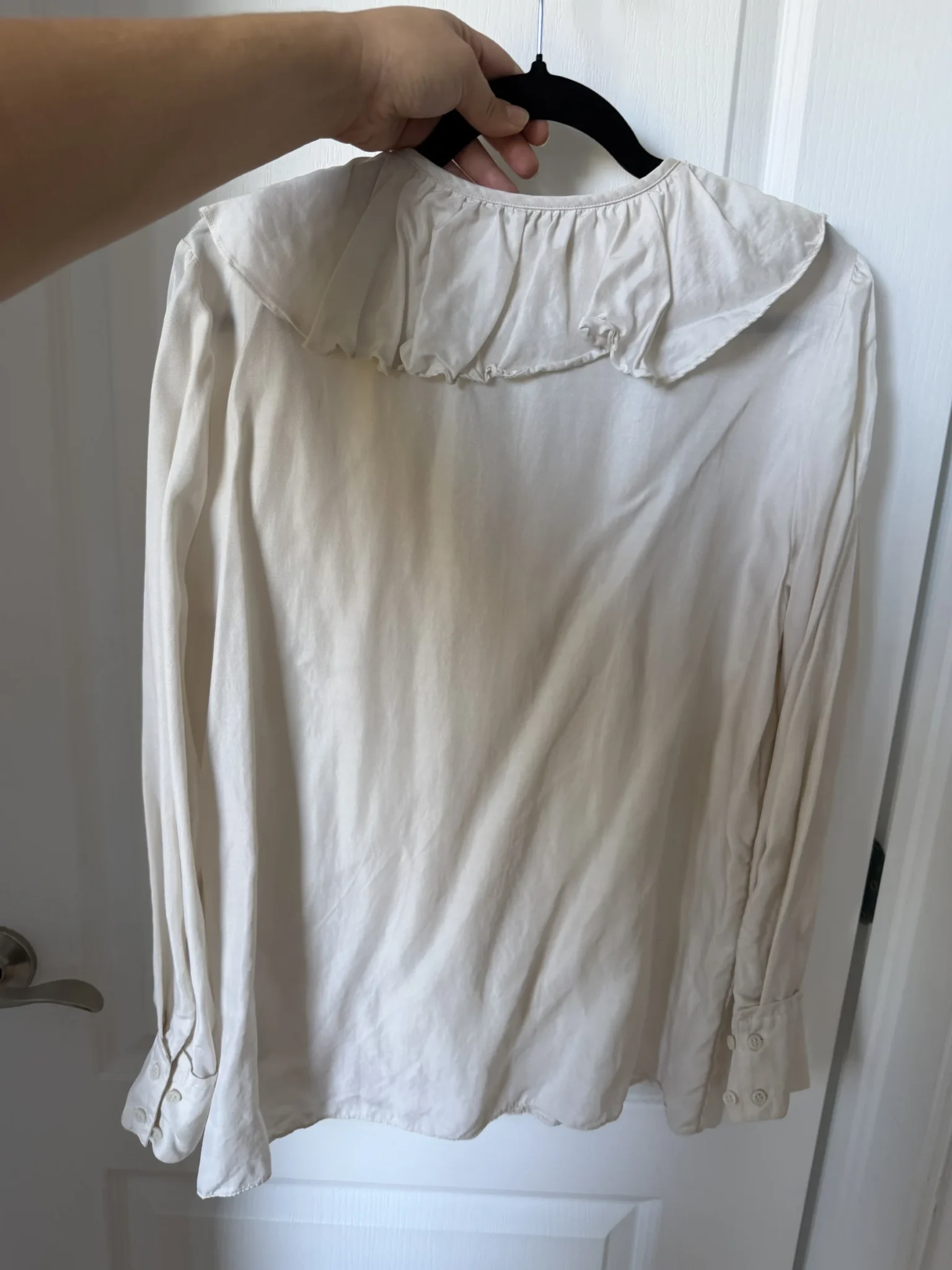 Image for COS blouse, size 10, beige with ruffles