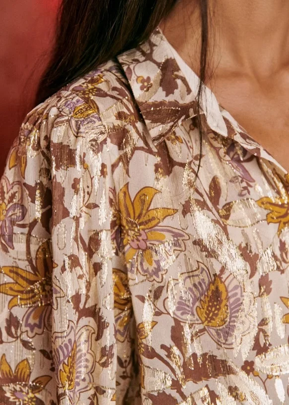 Image for Sézane Tianna silk shirt, size 38
