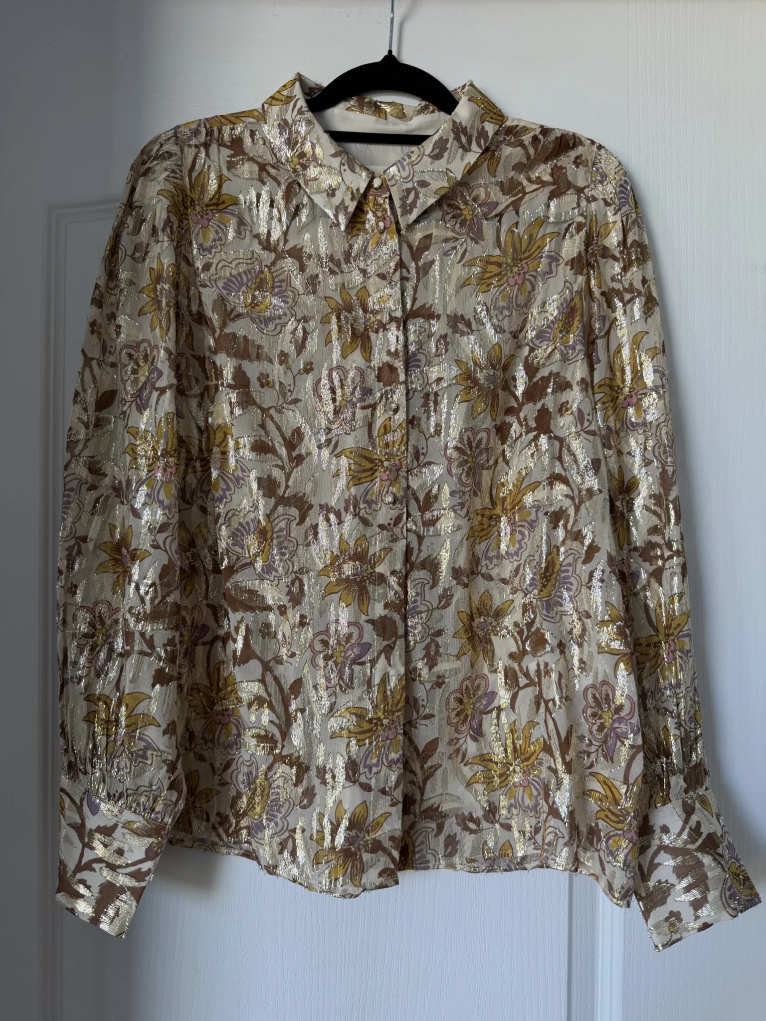 Image for Sézane Tianna silk shirt, size 38