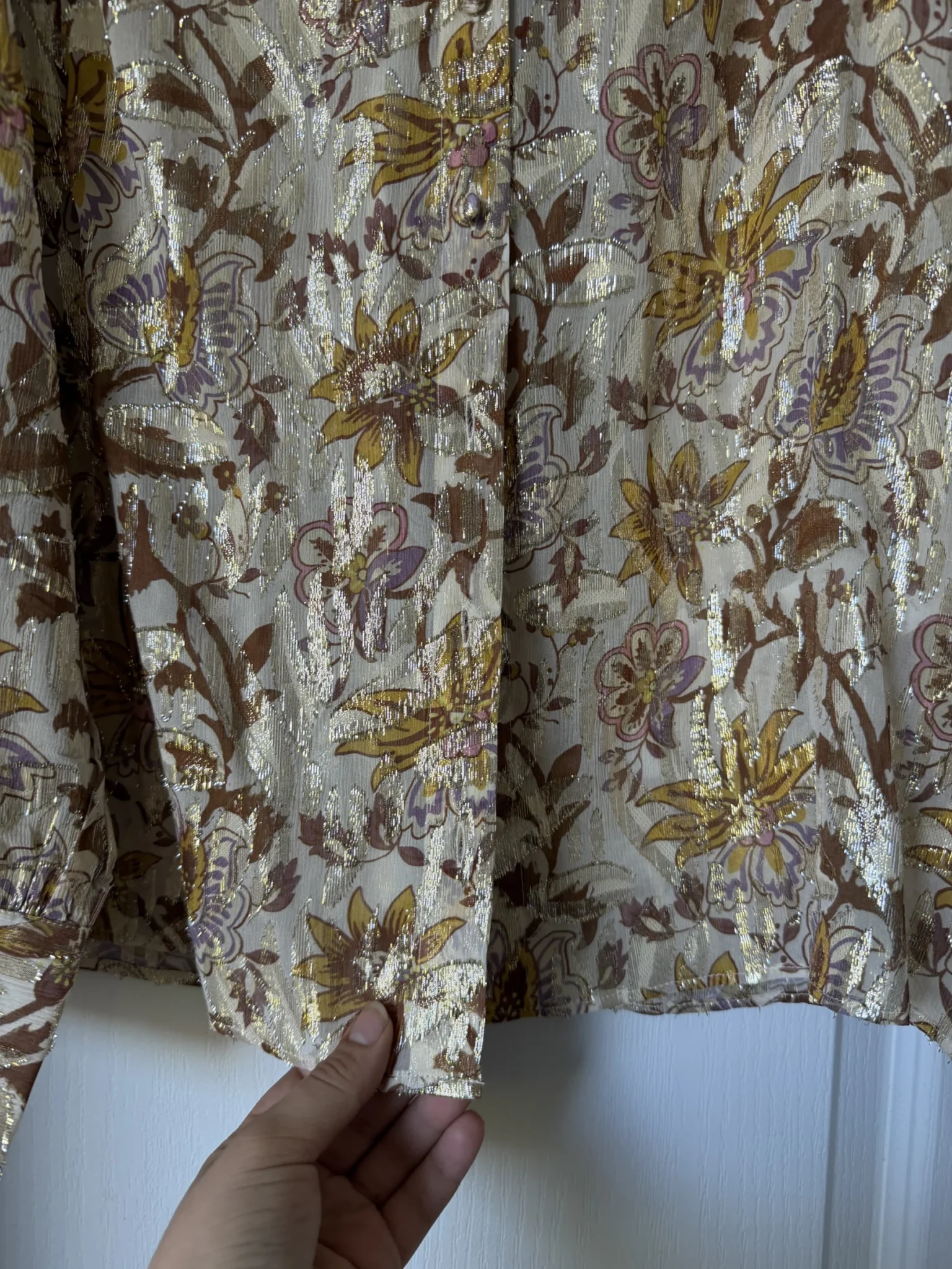 Image for Sézane Tianna silk shirt, size 38
