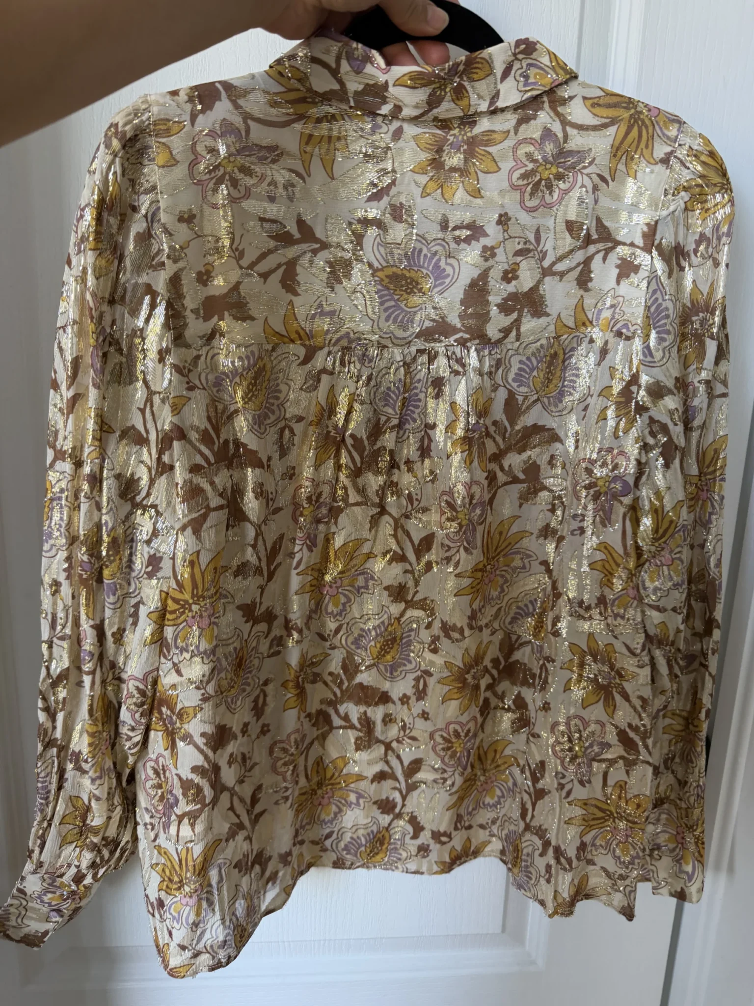 Image for Sézane Tianna silk shirt, size 38