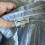 Thumbnail for Maison 123 shirt, size 40 FR (M/L), light blue with white stripes