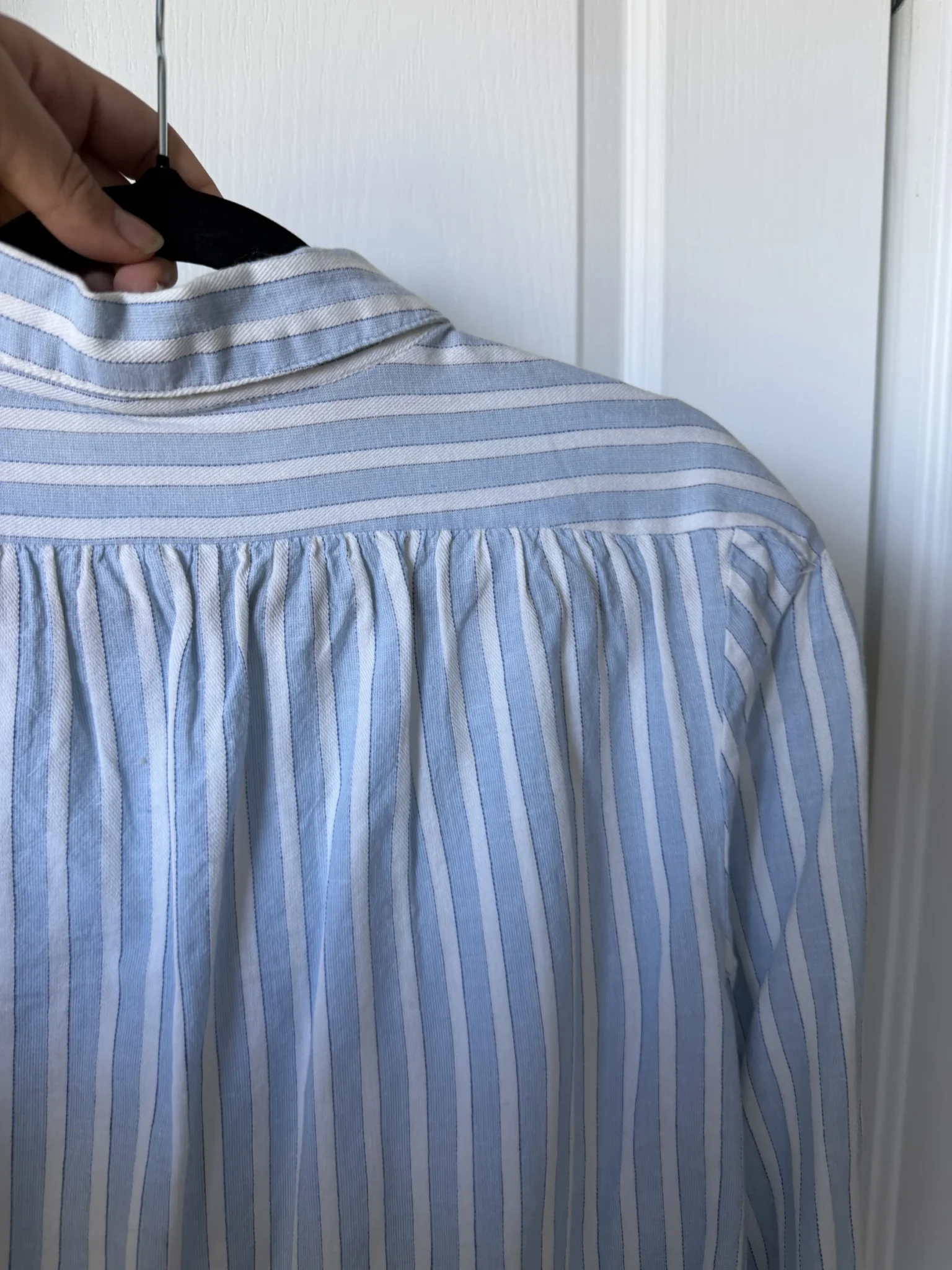 Image for Maison 123 shirt, size 40 FR (M/L), light blue with white stripes