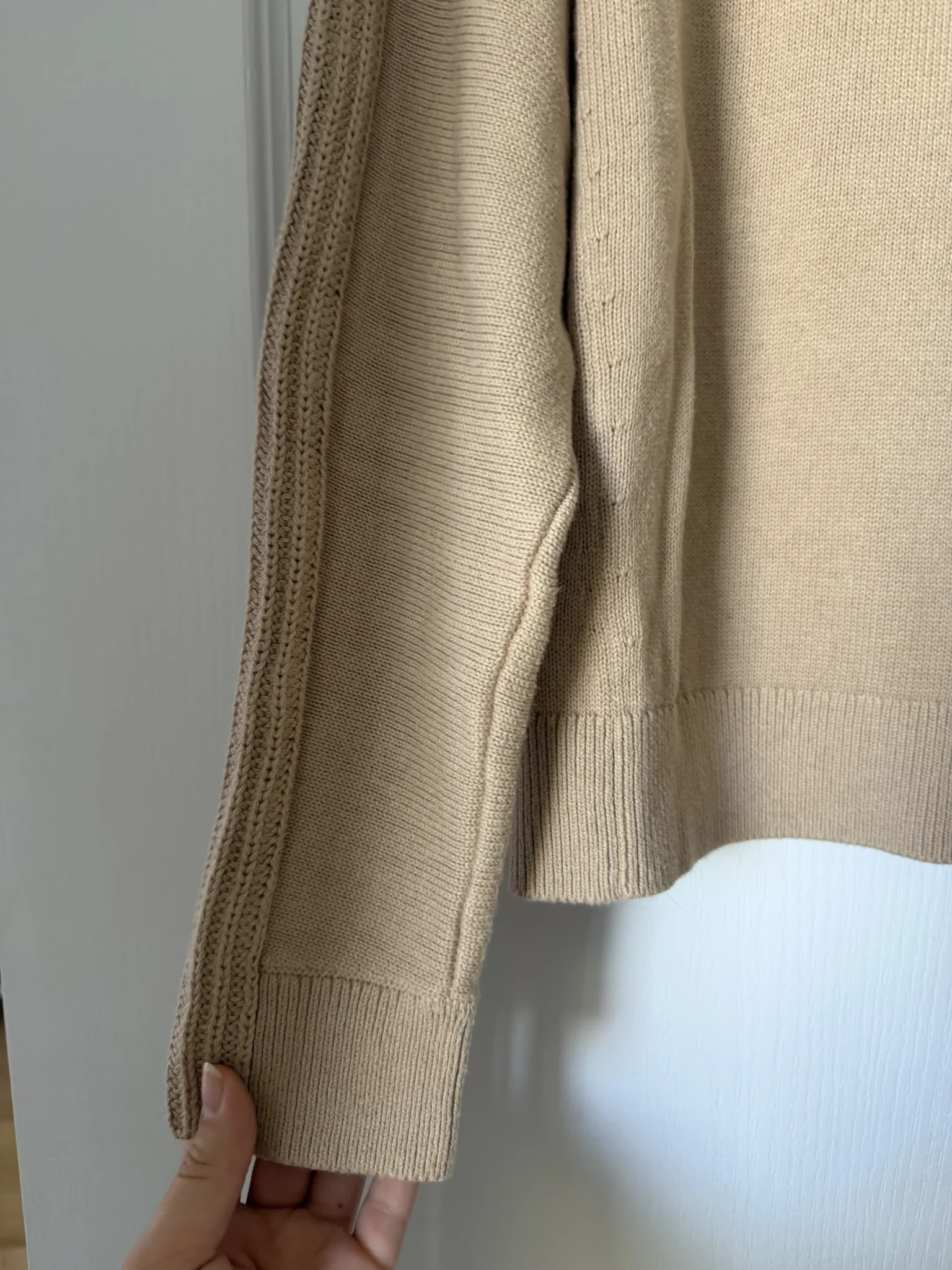 Image for Tommy Hilfiger jumper with a trucker collar, size S, light brown