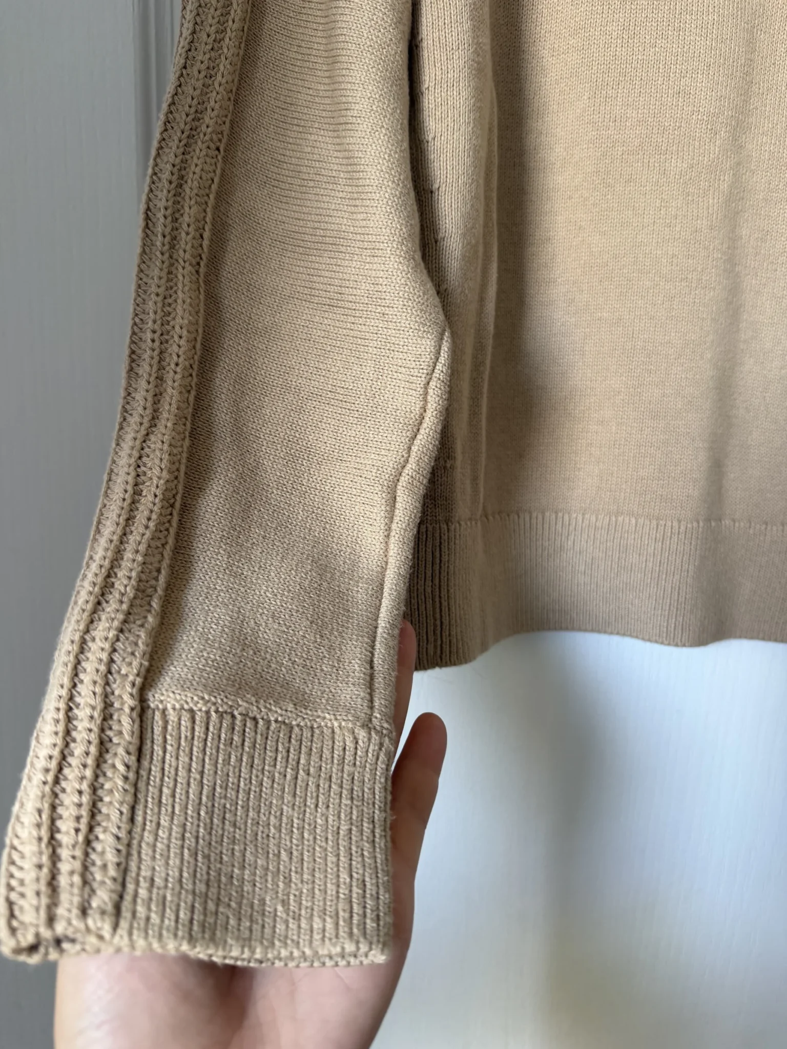 Image for Tommy Hilfiger jumper with a trucker collar, size S, light brown