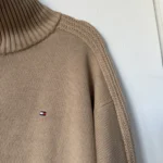 Thumbnail for Tommy Hilfiger jumper with a trucker collar, size S, light brown