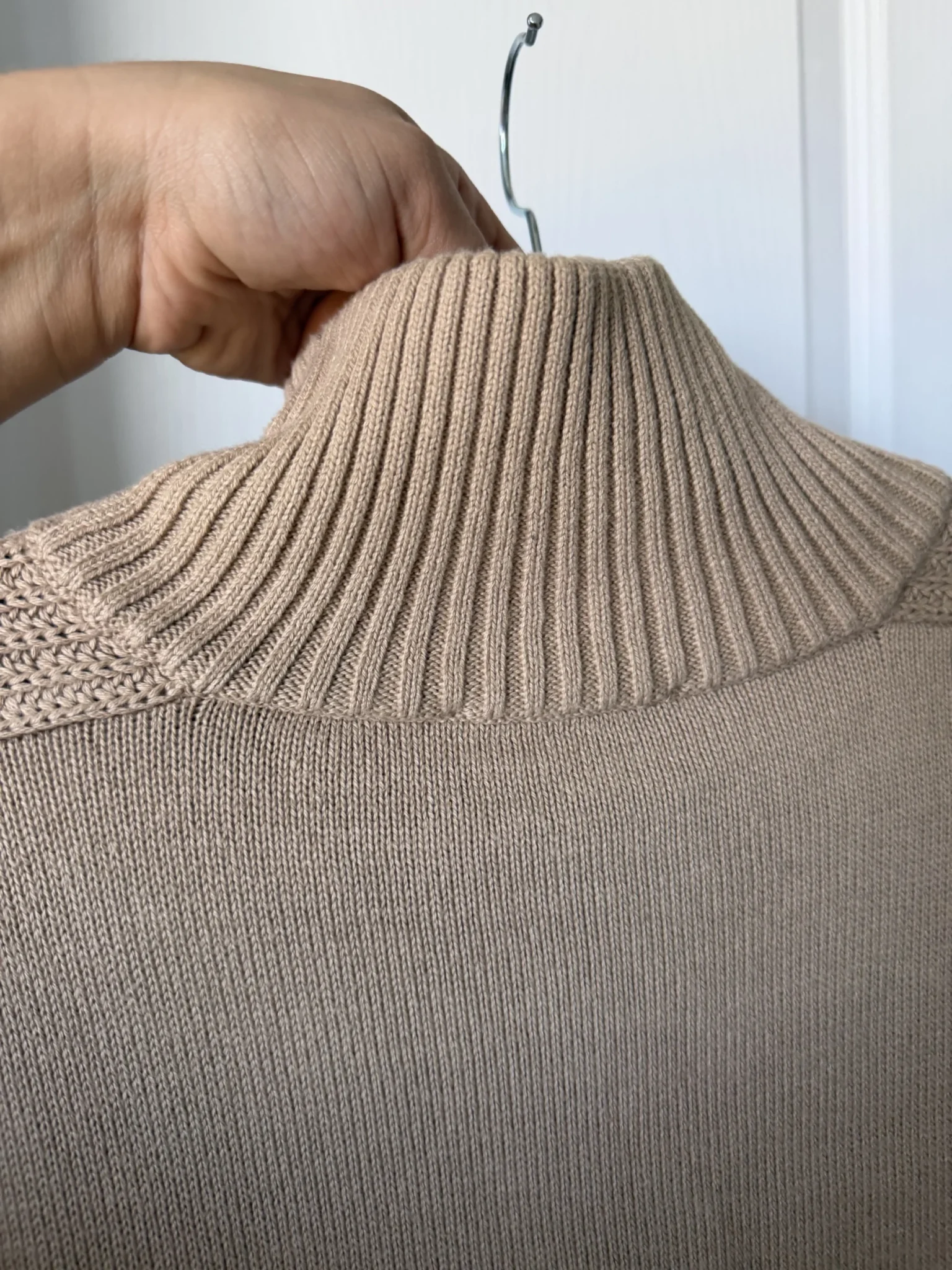 Image for Tommy Hilfiger jumper with a trucker collar, size S, light brown