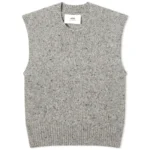 Featured thumbnail for Ami Paris grey sleeveless jumper, size L