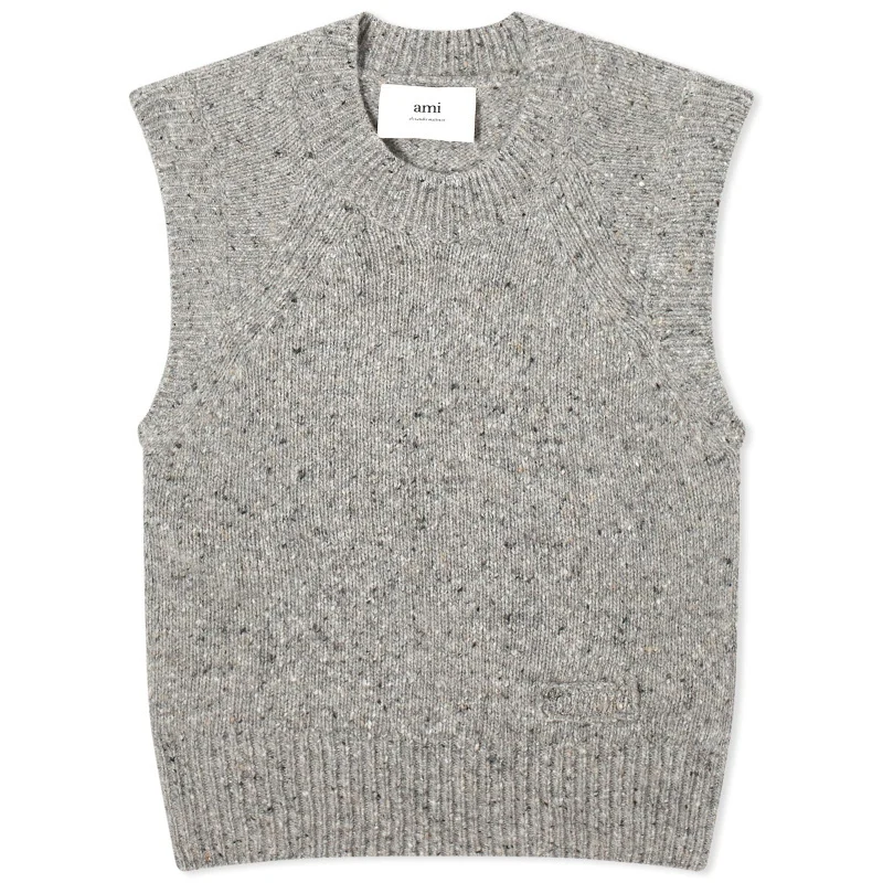 Ami Paris grey sleeveless jumper, size L *Other seconde main
