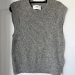 Thumbnail for Ami Paris grey sleeveless jumper, size L