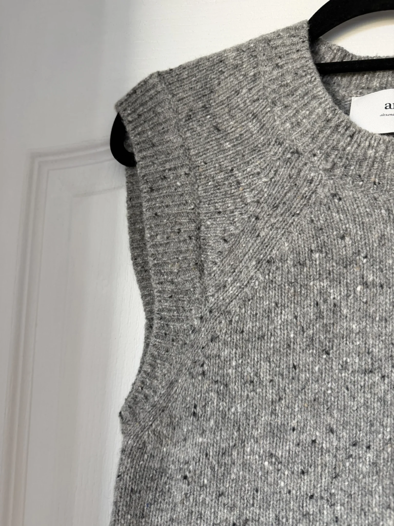 Image for Ami Paris grey sleeveless jumper, size L