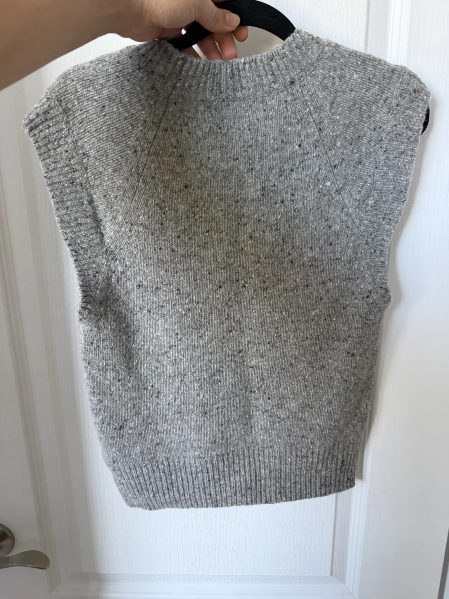 Image for Ami Paris grey sleeveless jumper, size L