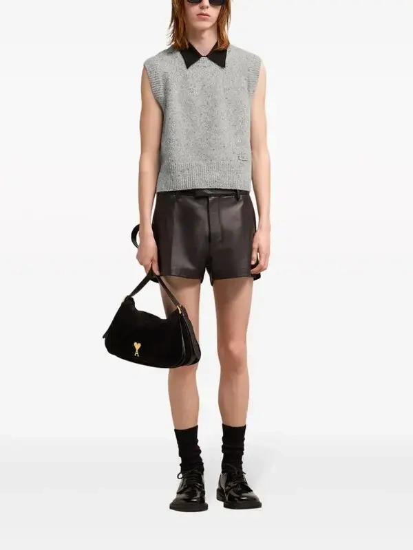 Image for Ami Paris grey sleeveless jumper, size L